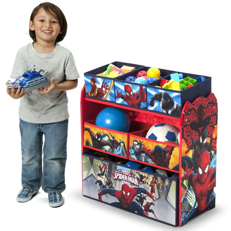 Marvel Spider-Man 6 Bin Design and Store Toy Organizer by Delta