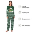 thumbnail image 2 of Bigfoot Matching Family Christmas Pajamas Green, Fair Isle Print, Cotton And Poly, 2 Pieces, 2 of 7