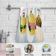 thumbnail image 5 of Cute Bunny Easter Hand Towels, Hamburger Food Happy Kitchen Towel Ultra Soft and Absorbent,Decorative Fingertip Face Towel for Bathroom Hotel, 2 PCS, 28.3"x 14.4", 5 of 5