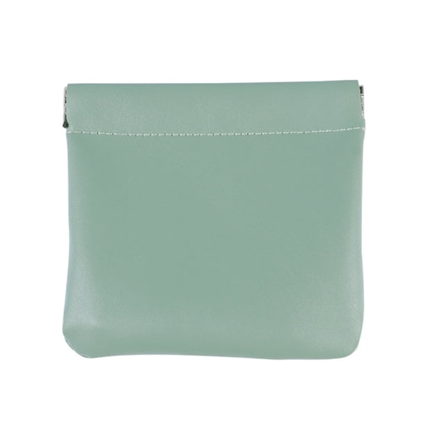 Bolsa con cierre a presión Mini neceser de imitación de cuero Organizador impermeable con cierre automático para monedas, joyas, tarjetas, pintalabios y llaves