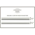 thumbnail image 3 of Exclusive Home Topper Double Curtain Rod and Finial Set, Matte Silver, 66"-120", 3 of 5