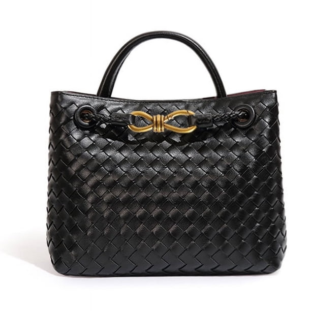 Bolso de mano de gran capacidad de alta gama para mujer, bolso tejido a mano sencillo y personalizado, bolso de mensajero práctico que combina con todo