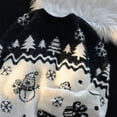 thumbnail image 2 of Suéteres vintage para mujer, suéteres navideños de estilo coreano para invierno, suéteres holgados de punto, suéteres casuales holgados, suéteres de gran tamaño para mujer, 2 of 5