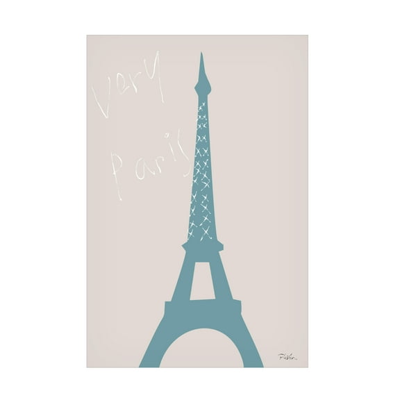 Canvas Wall Art - Pictufy Studio Ii 'Very Paris' Wall Art for Living Room, Bedroom, or Office Décor by Trademark Fine Art - 12 x 19 Inches