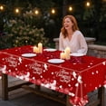 thumbnail image 2 of Tumao Valentine's Day Tablecloth 2 Pack Heart Red Plastic Party Decorations 54"x108" Table Cover Anniversary Valentines Wedding Birthday, 2 of 7
