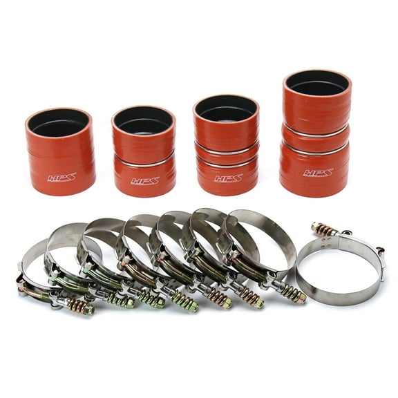 HPS Orange Intercooler Hose For 2008-2010 F550 6.4L V8 Diesel Turbo
