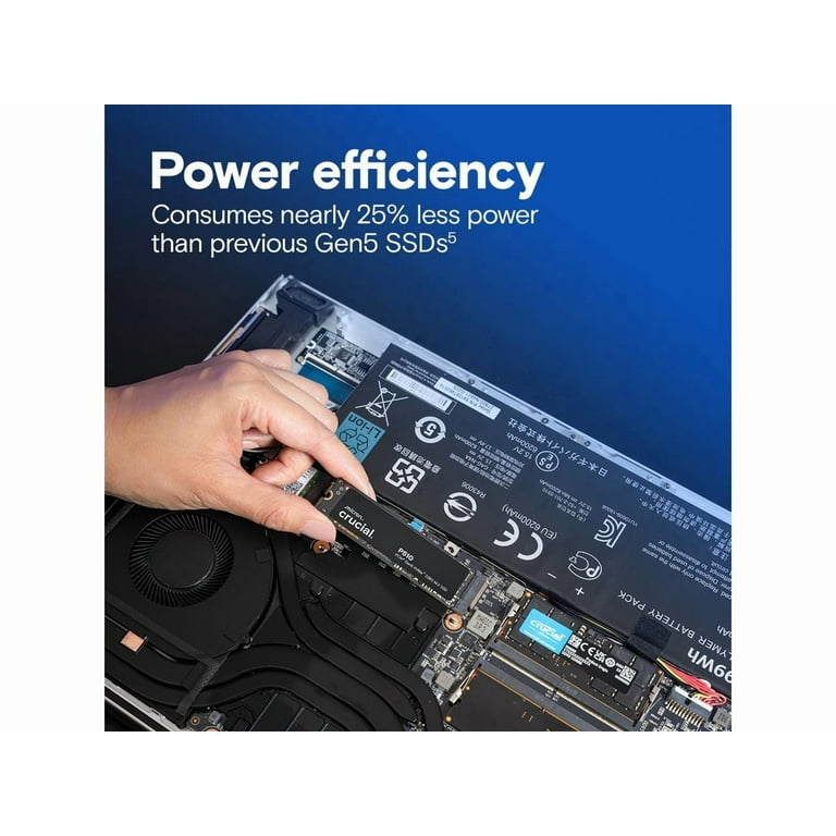 Crucial P510 1TB NVMe PCIe Gen5 M.2 2280 Internal Gaming SSD