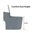 thumbnail image 5 of WinZo WZ5080GR Comfort Tall One Piece Toilet Dual Flush Low Profile Tank High Efficiency 17.3" Comfortable Seat Height,Matte Grey, 5 of 7