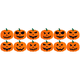 thumbnail image 1 of Posavasos Calabaza Fieltro para Halloween Manteles Individuales Antideslizantes Casera Color Naranja 6 Uds., 1 of 4