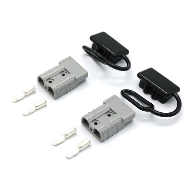 Kenally 2 juegos de montacargas 50A 600V conexiones enchufe terminales bipolares adaptadores que cubren polvo gris poste caravanas dobles Accesorios para vehículos recreativos Kenally VI018226-00B