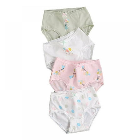 

Fashion Design 4PCS/Lot Baby Soft Underwear Panties Kids Girl Cute Cartoon Teenage Briefs Comfortable Panties
