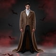 thumbnail image 6 of Long Trench Coat Vest, Set Victorian Gothic, Gentleman Overcoat, Halloween Costume, Long Trench Coat With Vest Set Victorian Gothic Gentleman Overcoat Halloween Costume for Halloween Party, Brown L, 6 of 6