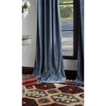 thumbnail image 3 of Martha Stewart Naples Chenille Curtain Panel Pair, Navy, Back Tab, Light Filtering, Indoor, Adult, 2 Piece Set, 37"x 84", 3 of 6