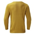 thumbnail image 5 of MIASHUI Men's Fall Winter Pullover V-Neck Solid Color Cardigan Knit Shirt Jacket Long Sleeve Comfort Yellow,L, 5 of 5