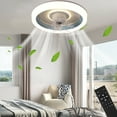 thumbnail image 2 of Blue Ceiling Fan Light 360 Degree Oscillating Remote Control 18.90X18.90X7.48 Inch For Bedroom Restaurant Quiet Timer Function Led, 2 of 7