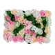 thumbnail image 2 of Panel de pared de flores artificiales, tapete Floral, paneles decorativos de flores, fondo de rosa para decoración de pared de escenario, valla de con hojas, 2 of 8