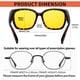 thumbnail image 5 of Gafas de sol KANASTAL para usar sobre lentes, marco grande, protección UV400, visión nocturna, 5 of 6