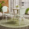 thumbnail image 3 of Safavieh Oliver Aluminum Outdoor Bistro Chair - Set of 2, Green/White, 3 of 13