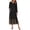 Black Feather, variant on Women Long House Coat Zipper Front Robes Full Length Nightgowns with Pockets Striped Loungewear