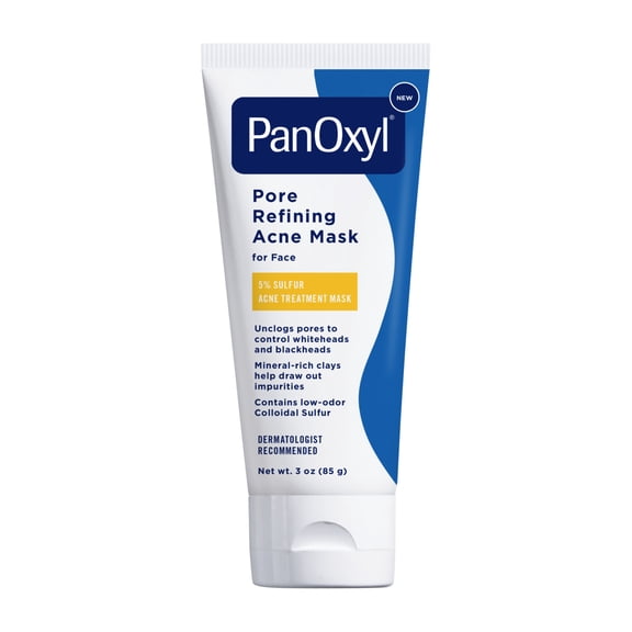 PanOxyl Pore Refining Acne Mask, 5% Sulfur, Unclogs Pores, 3 oz