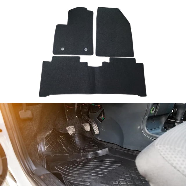 Revestimiento de 3 Piezas Cola Protección negra Resistente al desgaste Alfombrillas para automóviles