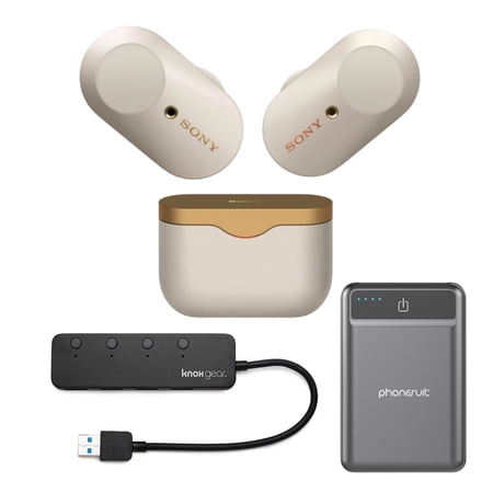Sony WF-1000XM3 True Wireless Noise-Canceling Earbud Headphones (Silver) Bundle