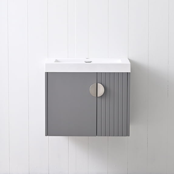 Floating & Wall Mounted Bathroom Vanity Set with Acrylic Sink