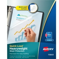 Avery Clear Quick Load Sheet Protectors, Non-Glare, 50ct (73803)