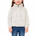 thumbnail image 2 of PIWHJQK Boys Girls Long Sleeve Hoodless Leisure Coat Kids Solid Zip Up Fleece Warm Long Sleeve Hoodless Jacket Kids Coat, 2 of 6