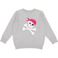 thumbnail image 2 of Inktastic Skull and Crossbones Pirate Girl Youth Sweatshirt, 2 of 4