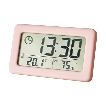 DESIGNICE 2026 New Alarm Clock Colorful Screen Digital Clock Portable Design Bedside Clock for Bedroom Travel Red