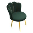 thumbnail image 4 of Silla de tocador con asiento tapizado, cómoda silla de comedor con patas de Metal para cafetería, dormitorio, vestidor Verde, 4 of 9