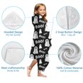 thumbnail image 7 of Halloween Ghost Boo Pattern Hooded Bath Towel，60"x35" for Ages 3 To 12 Kids, Quick Dry Lightweight Soft Microfiber Hood Beach Towel Cover Up for Kids, 7 of 7