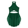 thumbnail image 4 of Yruioon Big Girl's Camisole Lyrical Dance Dress Ballet Gymnastics Skirted Leotard Latin Jazz Modern Green 8, 4 of 9