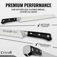 thumbnail image 2 of Cutluxe Bread Knife 10 Serrated Edge Knife Forged of High Carbon German Steel Artisan Series, 2 of 9