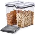 thumbnail image 1 of shiyou-Cereal Containers Storage Set, Airtight Food Storage Container with Lid 2.5L,2PCS BPA-FREE Plastic Pantry Organization Canisters for Rice Cereal Flour Sugar Dry Food in Kitchen, 1 of 4