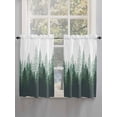 thumbnail image 3 of Tier Curtains 45 Inches Long, Green Ombre Window Treatment Curtain Drapes, Primeval Forest Modern Abstract Art Aesthetics Window Half Privacy Curtains for Bedroom Bathroom, 42"x45", 2 Panels, 3 of 7