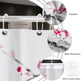 thumbnail image 2 of Plum Blossom Shower Curtain Pink Cherry Blossom Floral Misty Mountains Shower Curtains Decorative for Bathroom Waterproof Fabric Shower Curtain with Hooks 72x72 Inches, 2 of 6