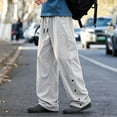 thumbnail image 2 of Rexolia Mens Packable Rain Pants Waterproof Windproof Lightweight Overpants Half Leg button Hiking Fishing Outdoor Gray 2XL, 2 of 6