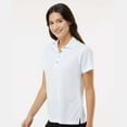 thumbnail image 3 of Paragon Women’s Saratoga Mini Mesh Performance Polo, 4-Button Placket Polyester Shirt, White, M, 3 of 5