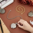 thumbnail image 4 of 2Pcs 2 Colors Pocket Watch Chain Vintage Heavy Duty Pocket Chain with Lobster Clasp and Snap Clasp 36.2cm Clip Pocket Chain for DIY Making, 4 of 7