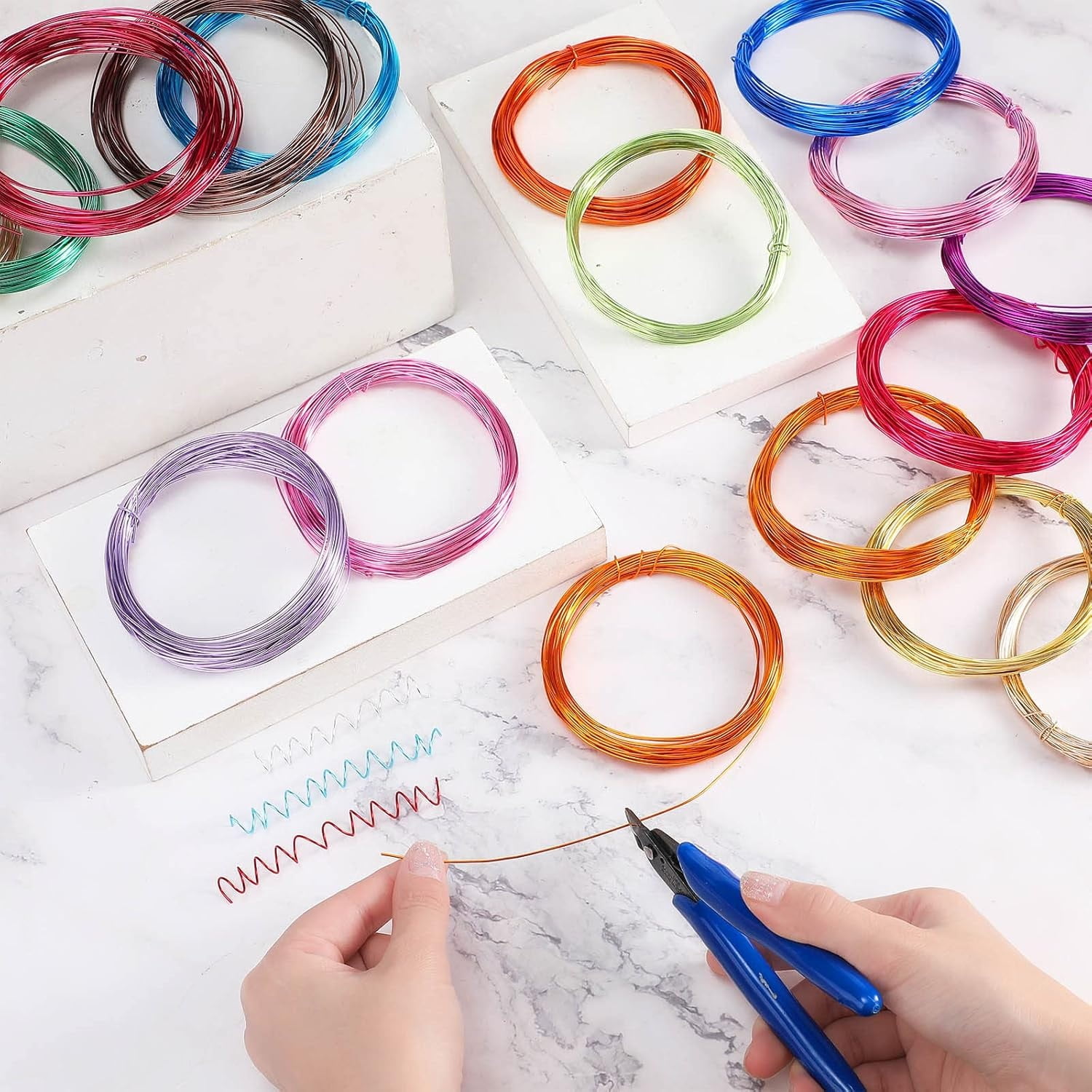 DIY Craft Aluminum Wire,Bexikou 26 Colors Flexible Floral Jewelry Beading Wire,Aluminum Craft Wire for Jewelry Making,DIY Crafts,DIY(20 Gauge, 0.8mm)