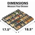 thumbnail image 5 of SpaceAid Spice Drawer Organizer with 40 Spice Jars, 4-Tier, 18.5" W x 17.5" D, Black, 5 of 6
