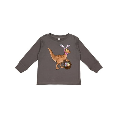 

Inktastic Easter Velociraptor with Bunny Ears Gift Toddler Boy or Toddler Girl Long Sleeve T-Shirt