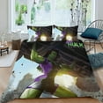 thumbnail image 2 of She-Hulk Conjunto de sábanas temático, trío de piezas, cómodo y amigable con la piel, diseño único, regalo de decoración para el hogar para familiares, amigos y fans, 90 cm * 190 cm, 2 of 6