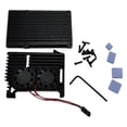 thumbnail image 1 of Aluminium Alloy Pi 4B Armors Case with Integrated Double Fan for Raspberry Pi4B Enclosure Enhances Thermals Performances, 1 of 4