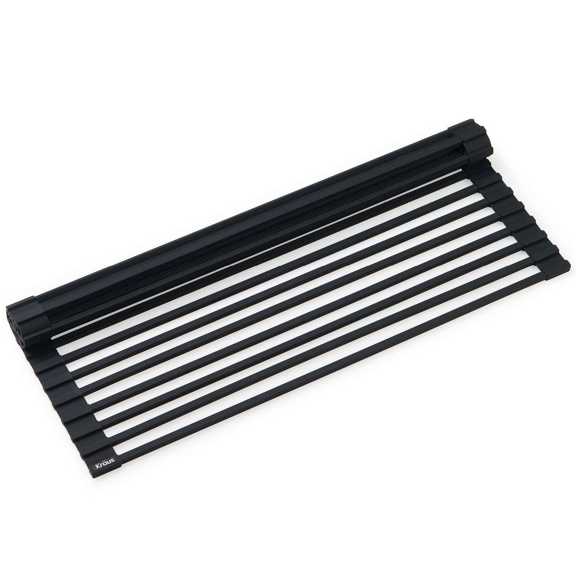 20.5" XL Over The Sink Roll Up Dish Drying Rack USA Heavy Duty Silicone/Steel 