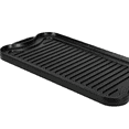 thumbnail image 6 of Pre-Seasoned Cast Iron Reversible Rectangular Grill/Griddle, Black, 20 x 10.39 x 0.98 inch, 6 of 6