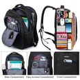 thumbnail image 2 of Mochila ZUBOND Black School para adolescentes, hombres y mujeres, 15.6 pulgadas, 2 of 7