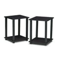 thumbnail image 5 of Furinno Simplistic End Table, Set of Two, Dark Walnut/Black, 5 of 5